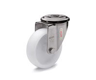 RE.F8-SST-N-Ruote monolitiche con supporto in acciaio INOX